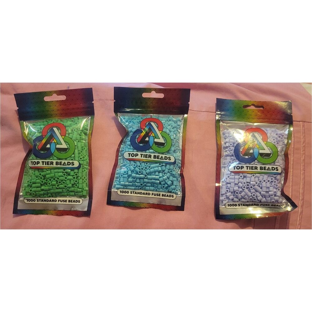 Top Tier Beads Fuse/Perler Beads - Set of 3 Bags